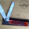 Case XX SELECT - 2000 Dark Red Bone 6254 SS Large 4.13" 2 blade Trapper Knife In Original Box[Unused - Pristine Mint] - Image 10