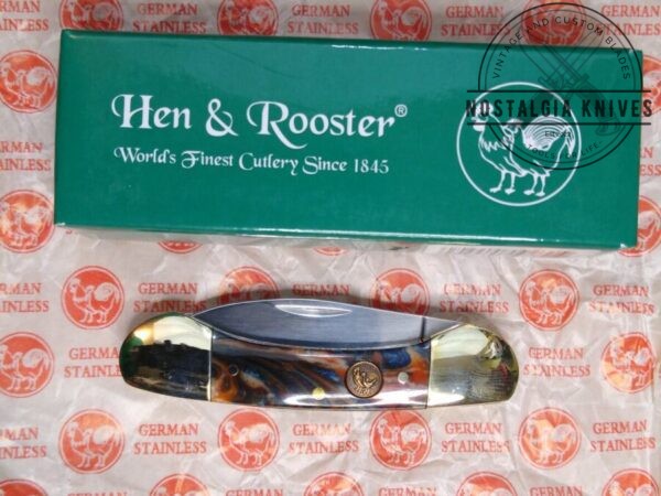 Hen & Rooster™ – HR-102STAR – Star Spangled Butterbean 2 Blade Pocket Knife – Made In Germany [Unused/NIB] Collectible Knives cutlery