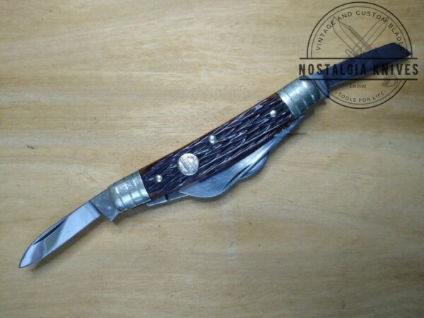 Vintage H. Boker & Co. Solingen Tree Brand, 1975 Congress 4 Blade Pocket Knife with Jigged Bone Handle[Used – Pristine Mint Cond.] Böker