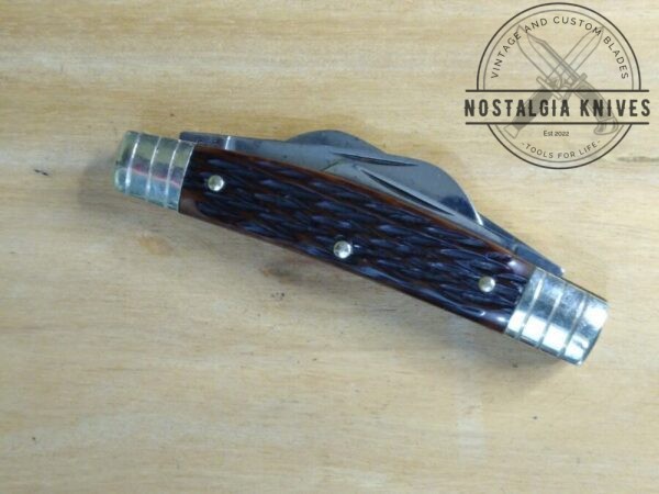 Vintage H. Boker & Co. Solingen Tree Brand, 1975 Congress 4 Blade Pocket Knife with Jigged Bone Handle[Used – Pristine Mint Cond.] Böker