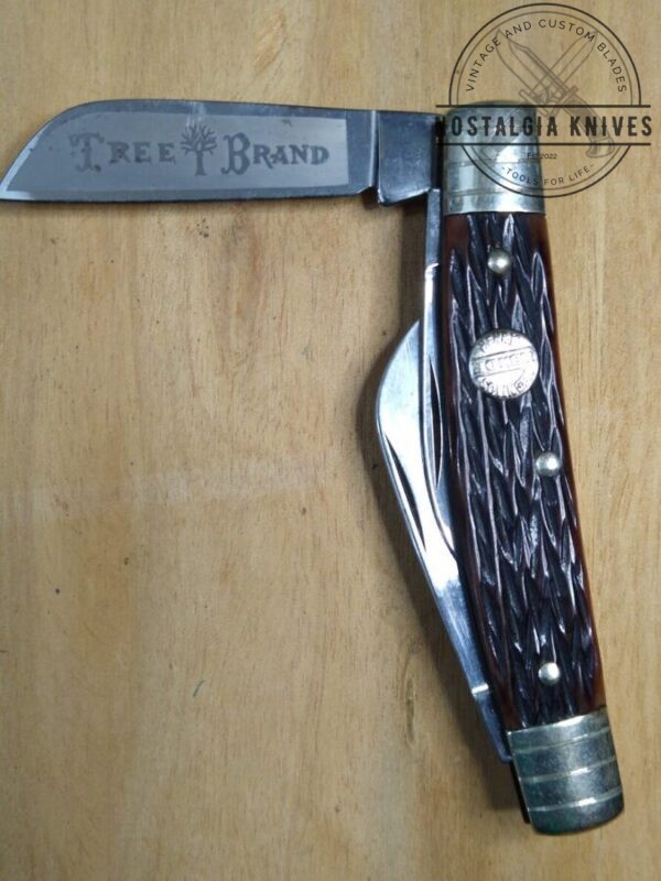 Vintage H. Boker & Co. Solingen Tree Brand, 1975 Congress 4 Blade Pocket Knife with Jigged Bone Handle[Used – Pristine Mint Cond.] Böker