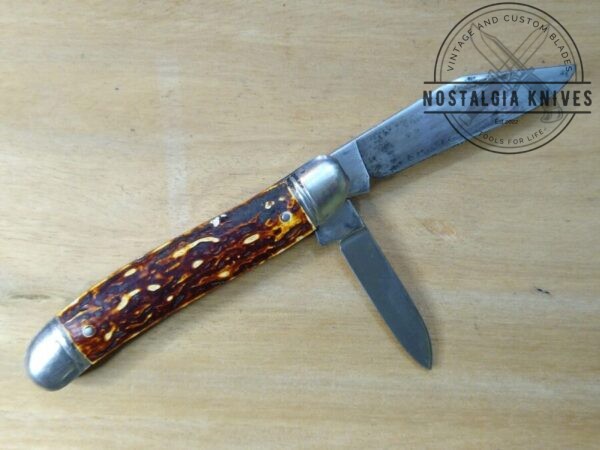 Vintage Imperial Prov USA Medium 2 Blade Dogleg Jack knife[Used – Mint Cond.] Collectible Knives