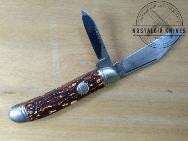 Vintage Imperial Prov USA Medium 2 Blade Dogleg Jack knife[Used – Mint Cond.] Collectible Knives