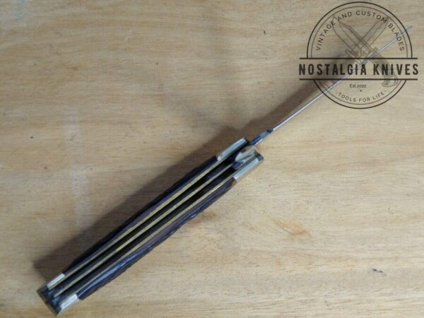 Vintage Kutmaster Utica, NY, Medium 2 Blade Jack-knife with Jigged Delrin Scales, Brass Liners and Pins [Unused – Pristine Cond.] Collectible Knives