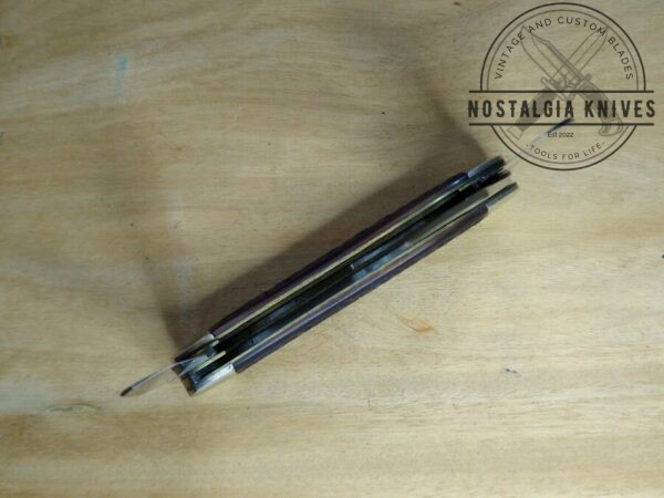Vintage Kutmaster – Utica, NY Large 3 Blade Stockman with Jigged Bone Scales, Brass Liners and Pins [Unused – Pristine Mint Cond.] Collectible Knives