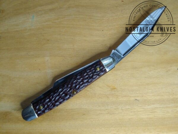 Vintage Kutmaster – Utica, NY Large 3 Blade Stockman with Jigged Bone Scales, Brass Liners and Pins [Unused – Pristine Mint Cond.] Collectible Knives