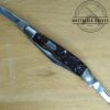 Vintage Kutmaster - Utica, NY - Small 3 Blade Stockman with Jigged Delrin Scales, Brass Liners and Pins [Unused - Pristine Cond.] - Image 6