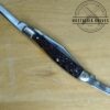 Vintage Kutmaster - Utica, NY - Small 3 Blade Stockman with Jigged Delrin Scales, Brass Liners and Pins [Unused - Pristine Cond.] - Image 9