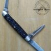 Vintage Utica Kutmaster NY, USA - Small 3 Blade Stockman with Jigged Bone Scales, Brass Liners and Pins [Used - Mint Cond.] - Image 7
