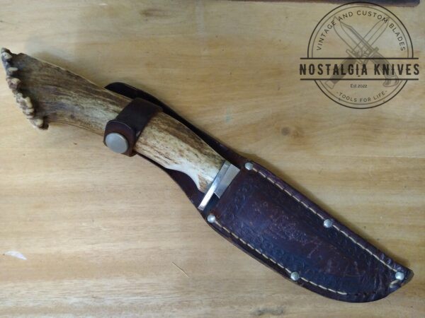 Puma IP Antler Drop Point 809029 103/RC Stag Fixed Blade with leather sheath[Used – Pristine Cond.] Collectible Knives