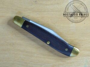 Vintage Sears 95420 2 Blade Dogleg Jack Knife 3 Pin Wood Handle Brass Bolsters[Used - Pristine Cond.]