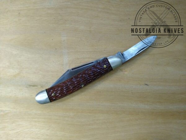 Vintage Ulster USA Jigged Bone Medium Serpentine 2 Blade Jack-knife[Used – Mint Cond.] Collectible Knives cutlery