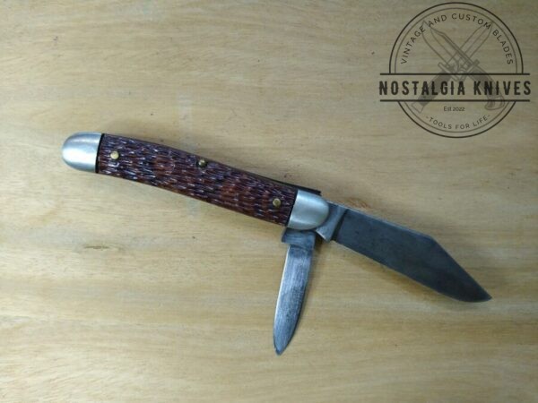 Vintage Ulster USA Jigged Bone Medium Serpentine 2 Blade Jack-knife[Used – Mint Cond.] Collectible Knives cutlery