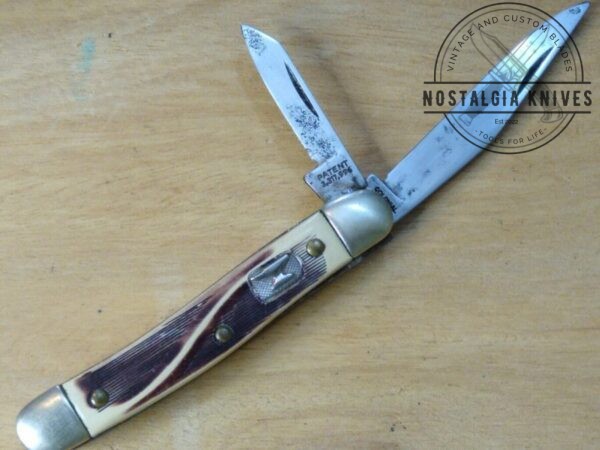 Vintage Colonial Prov. RI, Anvil Brand USA Pat. #3317996 – 2 Blade Pocket Knife [Used – Near Mint Cond.] Anvil Brand
