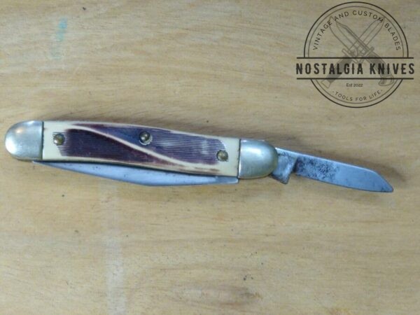 Vintage Colonial Prov. RI, Anvil Brand USA Pat. #3317996 – 2 Blade Pocket Knife [Used – Near Mint Cond.] Anvil Brand