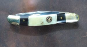 Eagle Edge Medium 3 Blade Smooth Bone and Ebony Pocket Knife[New/Unused - Pristine Mint Cond.]