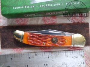 Hen & Rooster™ HRI232-BRPB Brown Bone Copperhead 4116g - 2 Blade Trapper Pocket Knife in Orig. Box[Unused-Pristine Mint Cond.]