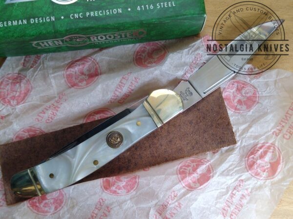 Hen & Rooster™ HRI232-CI Cracked Ice Copperhead 4116gs – 2 Blade Trapper Pocket Knife in Orig. Box[NOS – Pristine Mint Cond.] Collectible Knives cutlery