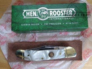 Hen & Rooster™ HRI232-CI Cracked Ice Copperhead 4116gs - 2 Blade Trapper Pocket Knife in Orig. Box[NOS - Pristine Mint Cond.]