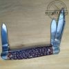 Vintage Utica Kutmaster NY, USA T2 - Large 3 Blade Stockman with Jigged Bone Scales, Brass Liners and Pins [Used - Pristine Cond.]