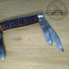 Vintage Utica Kutmaster NY, USA T2 - Large 3 Blade Stockman with Jigged Bone Scales, Brass Liners and Pins [Used - Pristine Cond.] - Image 6