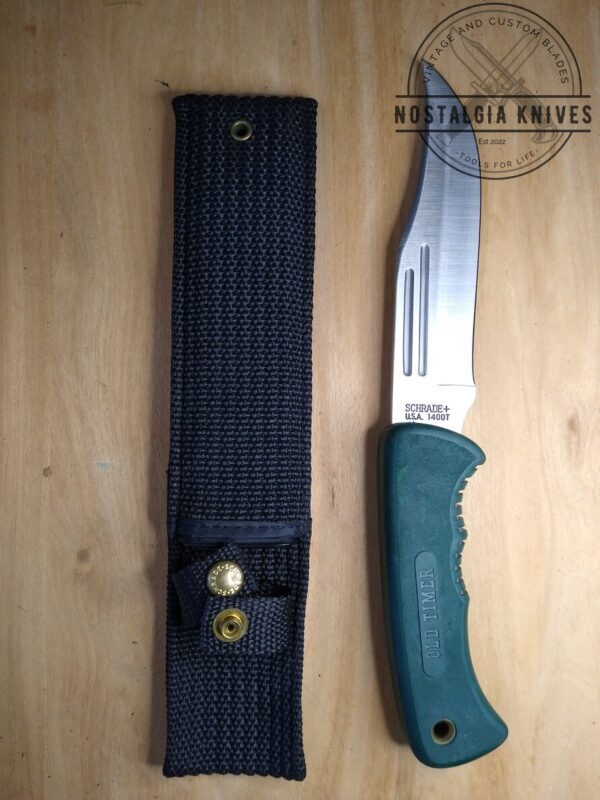 Schrade Old Timer 140OT Large  10.75″ Trail Boss Safe-T-Grip Handle Fixed Blade Knife – Made in USA [Used Pristine Cond.] Everyday Carry[EDC]
