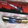 Steel Warrior 'God Bless America' SW-100GBA Red/White/Blue Handle Barracuda Single Blade Lock-Back Knife [Unused/NIB - Pristine Mint Cond.] - Image 4