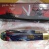 Steel Warrior 'God Bless America' Red/White/Blue Handle Trapper Knife SW-108GBA - 58 - 58 Rockwell [Unused/NIB - Pristine Mint Cond.]