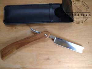 Straight Razor with Hardwood handle and carry case [New/unused]
