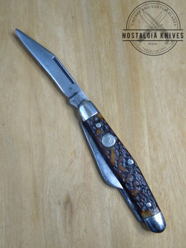 Vintage Böker USA Tree Brand Jigged Bone Handle 8588 medium 3 Blade Stockman Knife – 1975  [Used – Mint Cond.] Böker campgear