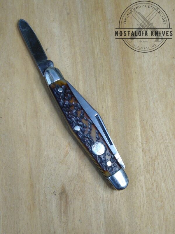 Vintage Böker USA Tree Brand Jigged Bone Handle 8588 medium 3 Blade Stockman Knife – 1975  [Used – Mint Cond.] Böker campgear