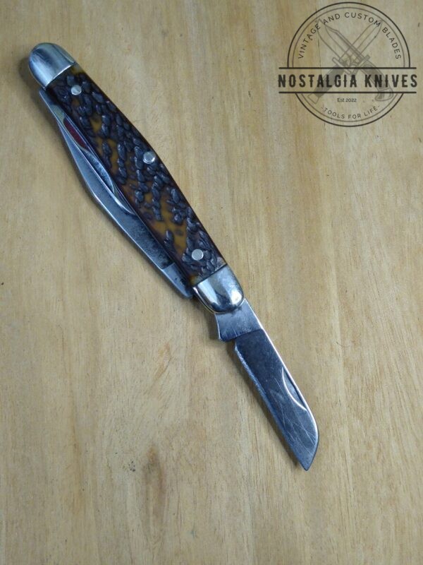 Vintage Böker USA Tree Brand Jigged Bone Handle 8588 medium 3 Blade Stockman Knife – 1975  [Used – Mint Cond.] Böker campgear