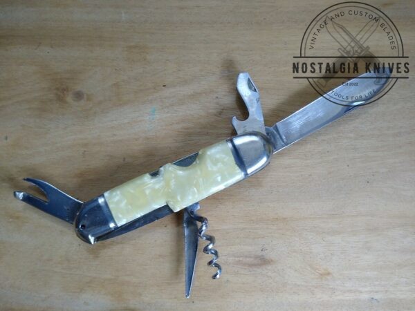 Vintage Jowika Camping Knife with Cracked Ice Handle – 1950’s Era Republic of Ireland [Used – Near Mint Cond.] Camp/Scout Knives cutlery