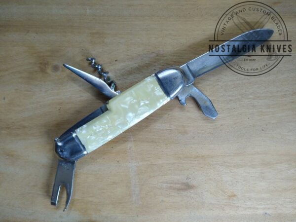 Vintage Jowika Camping Knife with Cracked Ice Handle – 1950’s Era Republic of Ireland [Used – Near Mint Cond.] Camp/Scout Knives cutlery