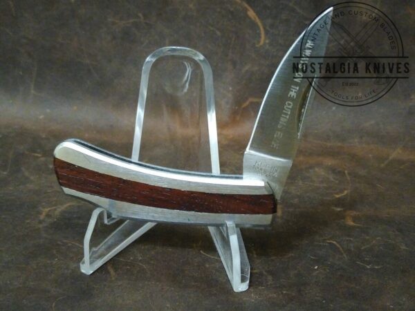 Vintage Klein Tools 44032 Small Single Blade Lock-back pocket knife with Wood Inlay Handle [Used – Mint Cond.] Everyday Carry[EDC]