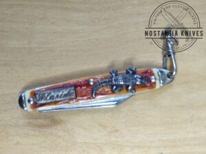 Vintage Prov. Cutlery USA - Florida promo single blade knife with Alligator Charm on handle.[Used - Pristine Cond.]