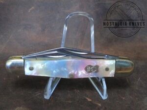 Buck Creek Opalescent Handle Swell Center Whittler 99 - 3 Blade Pocket Knife - Made in Solingen Germany[Unused - Pristine Cond.]