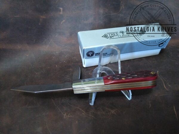 Vintage Böker Solingen Jigged Red Bone Handle Barlow Folding Knife BO493JRB in Original Packaging [Unused – Pristine Mint Cond.] Böker boker
