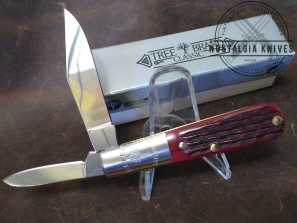 Vintage Böker Solingen Jigged Red Bone Handle Barlow Folding Knife BO493JRB in Original Packaging [Unused – Pristine Mint Cond.] Böker boker