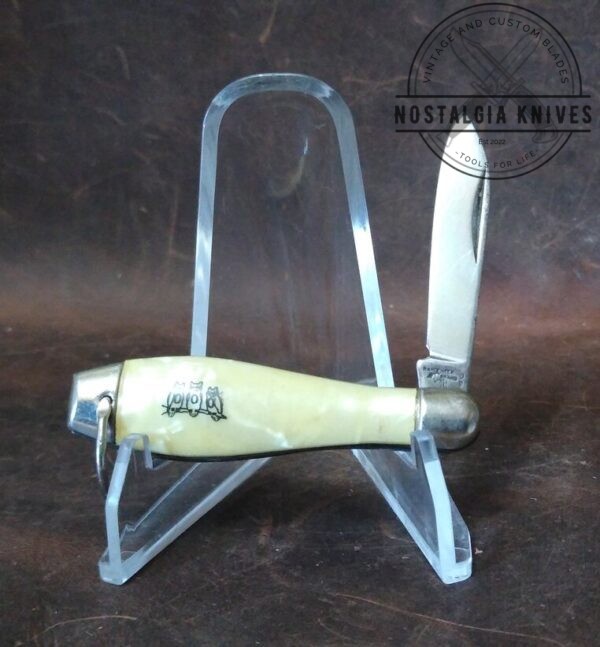 Vintage Hammer Brand Small Single Blade ‘Bowling Pin’ Pocket Knife with Bail[Used- Pristine Cond.] Collectible Knives boker