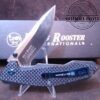 Hen & Rooster HRI-300BL Tasmanian - Contoured G10/Carbon Fiber Handle - Ball Bearing Liner-lock, and Reversible Belt Clip[Unused/NIB]