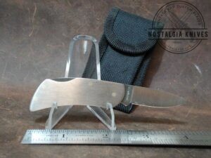 Zippo™ USA 2001 Stainless Steel Lock-Back Pocket Knife w/sheath - Etched 'Starcon International Inc.' on handle[Used-Pristine Cond.]