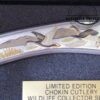Vintage Sharp 'The Art Of Chokin" Limited Edition Chokin Cutlery Wild Life Series Lockback knife with display case[Unused - Pristine Cond.] - Image 5