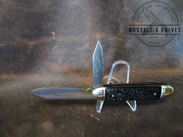Vintage ‘The Ideal’ Large 2 blade Jack Knife w/ Black Handle [Unused – Mint Cond.] Collectible Knives campgear
