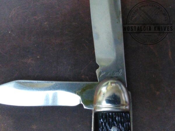 Vintage ‘The Ideal’ Large 2 blade Jack Knife w/ Black Handle [Unused – Mint Cond.] Collectible Knives campgear
