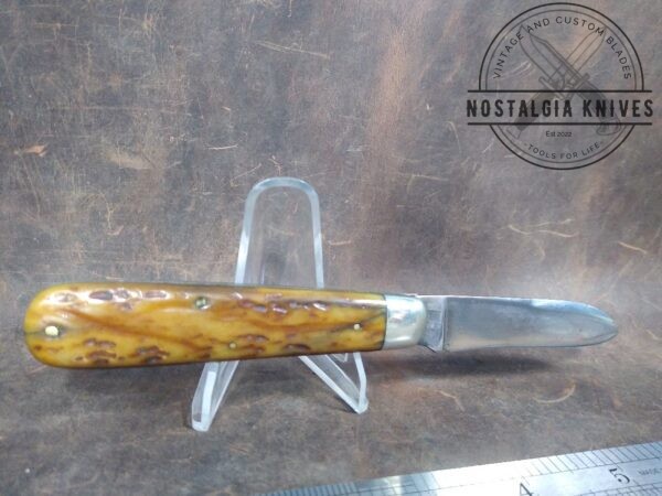 Vintage Cattaraugus, Little Valley, USA – Swellend, Worm Groove Bone Handle Jack-knife[Used – Near Mint Cond.] Cattaraugus Cutlery Co. boker