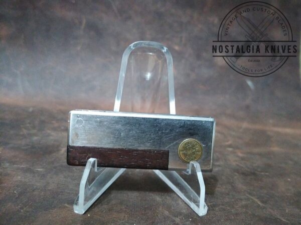 Vintage Klein Tools 44031 Japan – 2 Blade Money Clip Knife with Wood Inlaid Handle [Used – Mint Cond.] Everyday Carry[EDC] boker