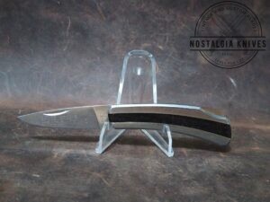 Vintage Klein Tools 44033 Medium Single Blade Lock-back pocket knife with Wood Inlay Handle [Used - Mint Cond.]