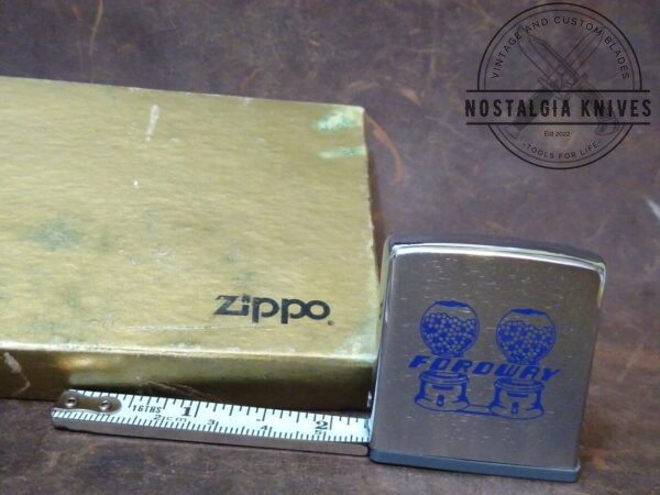 Vintage Zippo (Made by Case Knives)Money Clip Knife and Tape Measure in original packaging. Etched ‘Fordway’ – Ford Gum & Machine Gumball Machine Co. Promo Set in Original Box [Unused – Pristine Cond.] Case XX™ boker