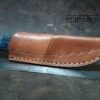 Valley Forge, Newark NJ - 7.5" Fixed-Blade Drop-Point Knife with Brown Leather Belt Sheath[Unused].